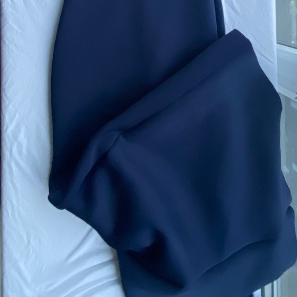 Marciano Deep V-Neck Sleeveless A Line Evening Midi Blue Dresses For Women's - Picture 2 of 4